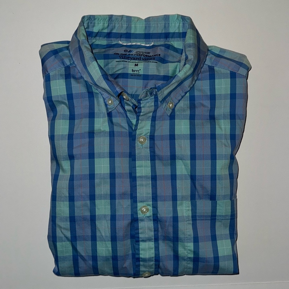 vineyard vines plaid brrr shirt